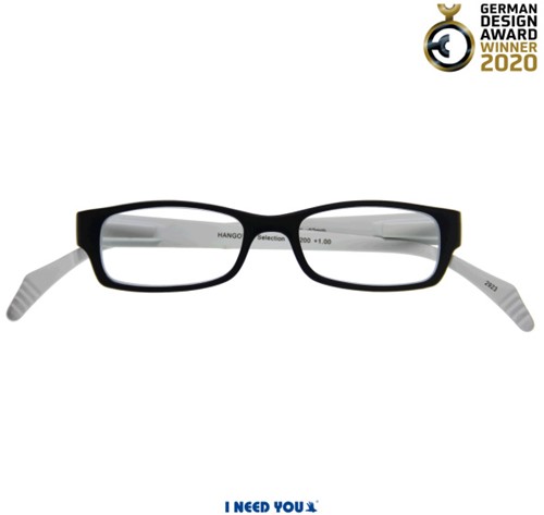 Leesbril I Need You model Hangover selection G60200 kleur zwart/wit sterkte +2.50dpt.