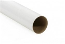 Koker karton wit binnendiameter 60mm lengte 54cm inclusief 2 doppen