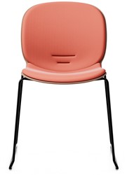 Vergaderstoel RBM Noor 6060 SB sledeframe kuip coral gestoffeerd