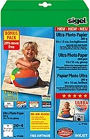 Fotopapier Sigel Ultra Paper glossy 10x15cm 260 grams 20+4 vel SI-IP606