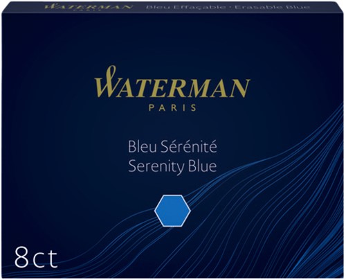 Inktpatroon Waterman blauw 8 stuks