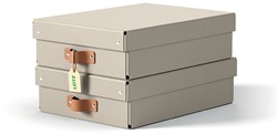 Opbergdoos Leitz Puro 270x100x370mm beige 2 stuks