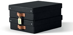 Opbergdoos Leitz Puro 270x100x370mm zwart 2 stuks