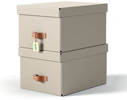 Opbergdoos Leitz Puro 270x200x370mm beige 2 stuks
