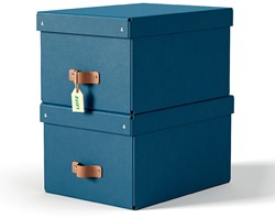 Opbergdoos Leitz Puro 270x200x370mm blauw 2 stuks