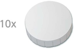 Magneten Solid Maul rond 15mm wit trekkracht 0,15kg 10 stuks