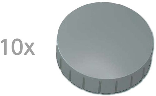 Magneten Solid Maul rond 20mm grijs trekkracht 0,3kg 10 stuks