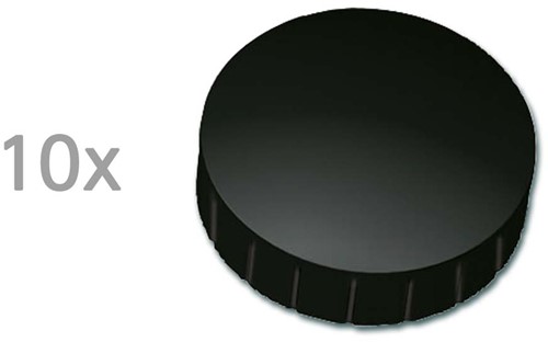 Magneten Solid Maul rond 20mm zwart trekkracht 0,3kg 10 stuks