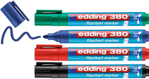 Flipoverstift Edding 380/4S rond 2mm 4-delig assorti-2