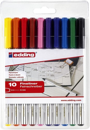 Fineliner Edding 89/10 10-delig assorti