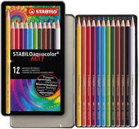 Aquarelpotlood Stabilo Aquacolor 12-delig assorti-2