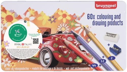Kleurpotlood Bruynzeel Kever 60-delig assorti