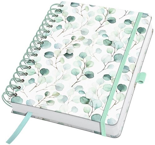 Notitieboek Sigel Jolie A5 spiraal dotted papier omslag Eucalyptus Day