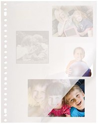 Fotobladen Kangaro A4 met dekvel 23-rings wit 20 vel