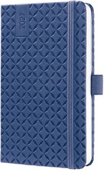 Agenda 2027 Sigel Jolie Flair 7 dagen per 2 pagina's A6 omslag hardcover 'Indigo Blue' SI-7J100