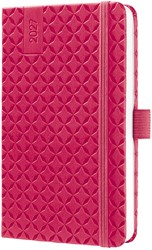 Agenda 2027 Sigel Jolie Flair 7 dagen per 2 pagina's A6 omslag hardcover 'Fuchsia Pink' SI-7J104