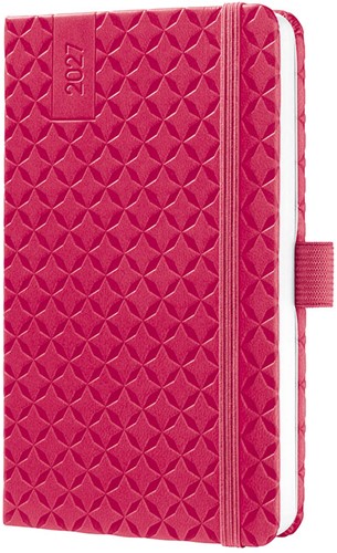 Agenda 2027 Sigel Jolie Flair 7 dagen per 2 pagina's A6 omslag hardcover 'Fuchsia Pink' SI-7J104