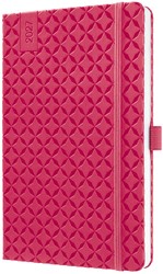 Agenda 2027 Sigel Jolie Flair 7 dagen per 2 pagina's A5 omslag hardcover 'Fuchsia Pink' SI-7J105