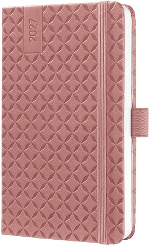 Agenda 2027 Sigel Jolie Flair 7 dagen per 2 pagina's A6 omslag hardcover 'Dusty Red' SI-7J128