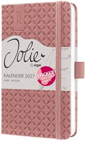 Agenda 2027 Sigel Jolie Flair 7 dagen per 2 pagina's A6 omslag hardcover 'Dusty Red' SI-7J128-2