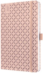 Agenda 2027 Sigel Jolie Flair 7 dagen per 2 pagina's A5 omslag hardcover 'Pearl Rose' SI-7J131