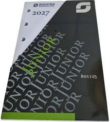 Agenda calendarium 2027 Succes Junior 8x12,5cm 7 dagen per 2 pagina's 4-talig wit in cellofaan XJQ7.27