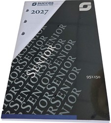 Agenda calendarium 2027 Succes Senior 9,5x15cm 7 dagen per 2 pagina's 4-talig wit in cellofaan XSQ7.27