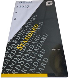 Agenda calendarium 2027 Succes Standard 9,5x17,1cm 7 dagen per 2 pagina's 4-talig wit in cellofaan XTQ7.27