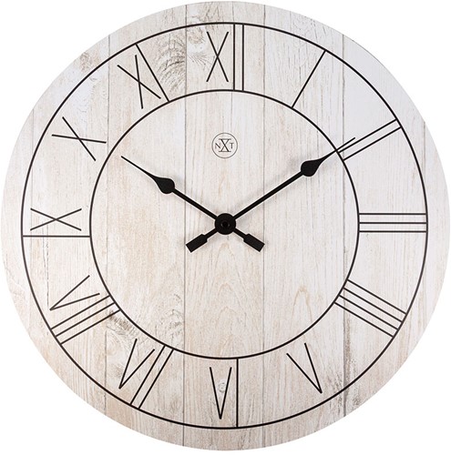 Wandklok NXT Paul Ø40cm wit NX-7345WI