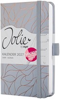 Agenda 2027 Sigel Jolie Beauty 7 dagen per 2 pagina's A6 omslag hardcover 'Twilight Grey' SI-7J364-2