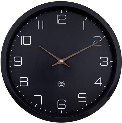 Wandklok NXT ECO Ø30cm zwart NX-7373ZW