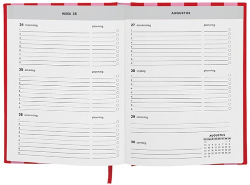 Schoolagenda A5 2026-2027 Pink assorti-2