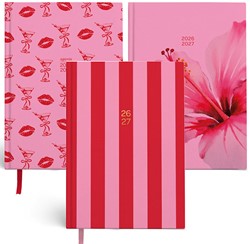 Schoolagenda A5 2026-2027 Pink assorti