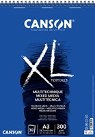 Aquarelblok Canson XL Mixmedia spiraal A3 300 grams 30 vel