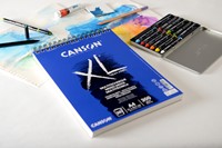 Aquarelblok Canson XL Mixmedia spiraal A3 300 grams 30 vel-2