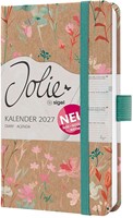 Agenda 2027 Sigel Jolie Pure 7 dagen per 2 pagina's A6 omslag hardcover 'Green Floral Serenity' SI-7J806-2