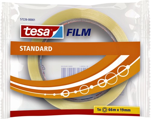 Plakband Tesa 19mmx66m transparant | afname per 8 stuks