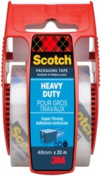 Verpakkingstape Scotch E5020D transparant met houder