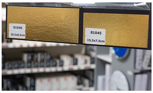 Bodemkarton voor blokbodemzak XXL 15,5x7,5cm goud/zilver 250 stuks