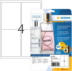 Etiket Herma 8019 A4 99,1x139mm transparant 25 vel 100 stuks