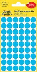 Etiket Avery Zweckform 3142 Ø12mm blauw 270 stuks