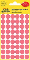 Etiket Avery Zweckform 3147 Ø12mm lichtrood 270 stuks