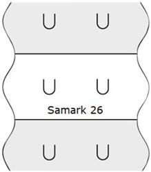 Prijsetiket 26x12mm Sato Samark verwijderbaar wit 1.500 etiketten