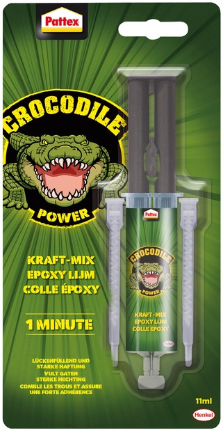 Lijm componenten Pattex Crocodile epoxy.