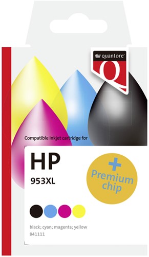 Inktcartridge Quantore alternatief voor HP 3HZ52AE 953XL zwart + 3 kleuren