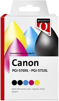 Inktcartridge Quantore alternatief voor Canon PGI-570XL +  CLI-571XL zwart + 4 kleuren