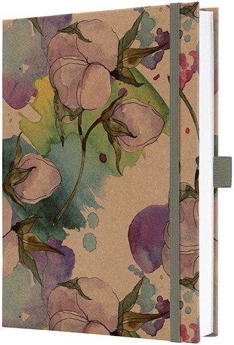 Notitieboek Sigel Jolie Pure Cottonflowers A5 lijn hardcover SI-JN853