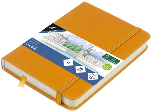 Schetsboek Kangaro A6 okergeel 80 vel roomwit 140 grams