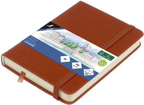 Schetsboek Kangaro A6 cognac 80 vel roomwit 140 grams