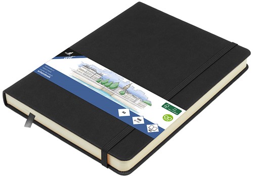 Schetsboek Kangaro A5 zwart 80 vel roomwit 140 grams